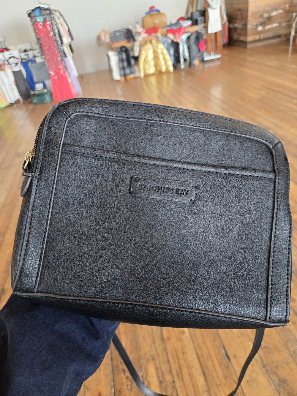 Vintage St. John's Bay Black Crossbody Bag
